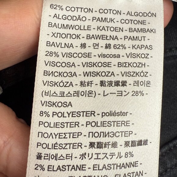 EUC Women's LEVI'S Mile High‎ Cropped Flare Premium Black Jeans | Size 28 - Picture 9 of 11